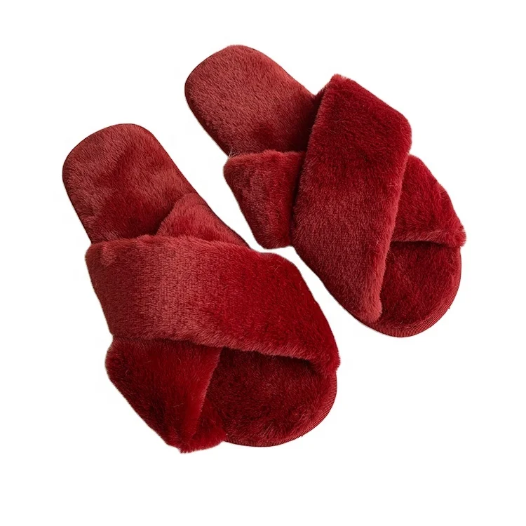 Zapatillas de piel sintética con banda cruzada para mujer