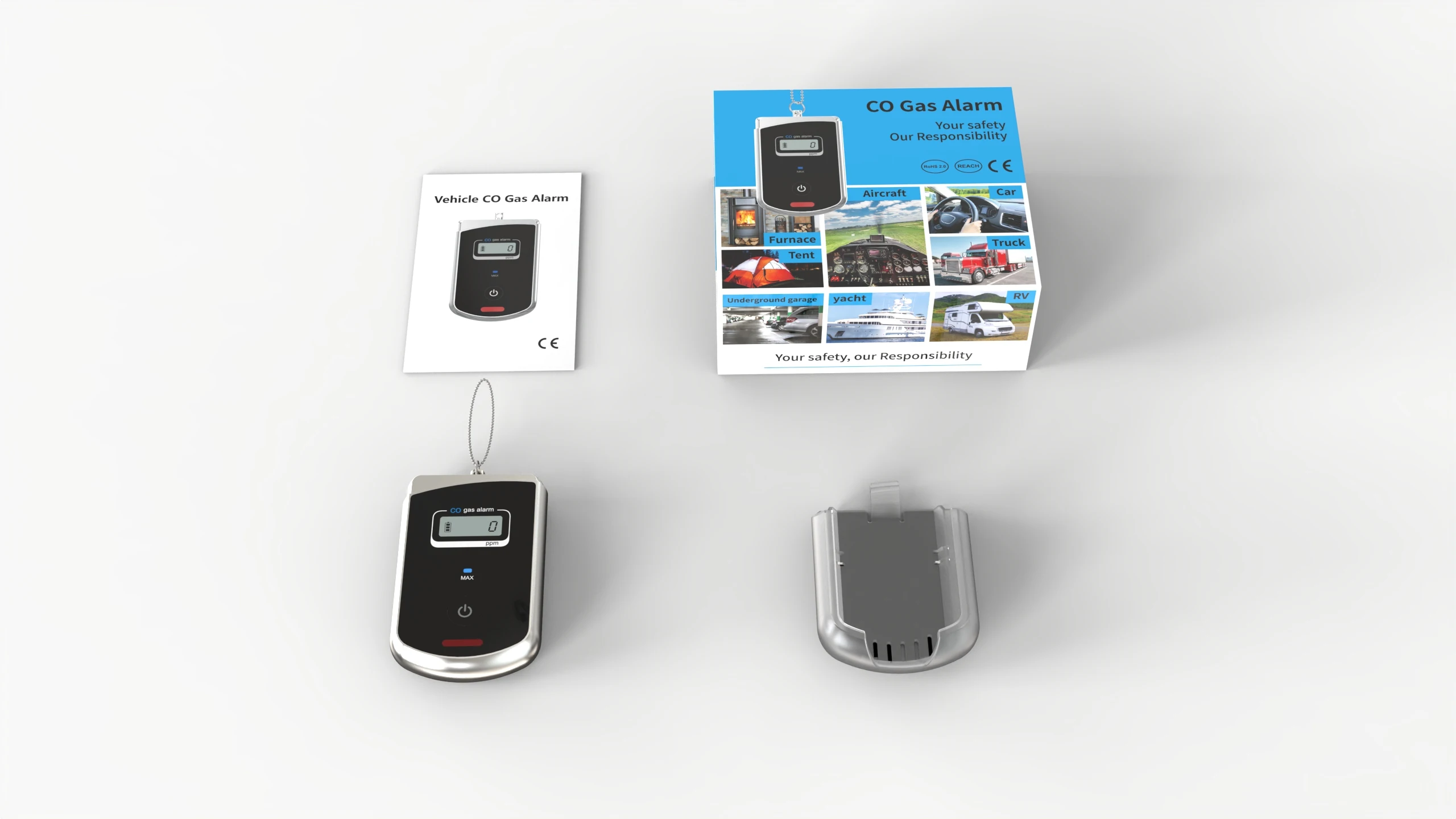 Carbon Monoxide Detector,Co Gas Monitor Alarm Detector Ce Ul 2034