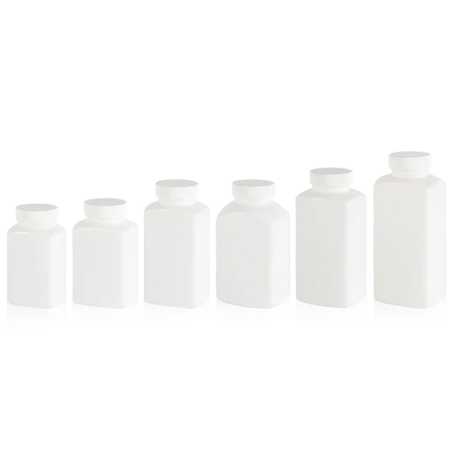 Customize 190ml Food Grade Custom White Colour HDPE Plastic Vitamin Supplement Bottle with Screw Cap