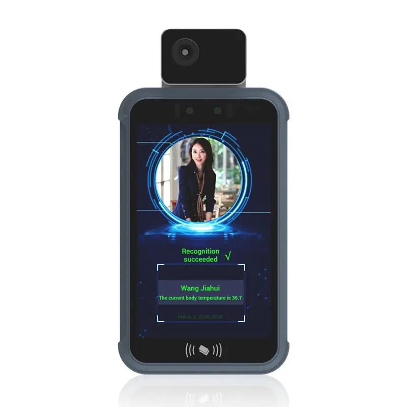 8 inch face recognition temperature  device 3d face recognition smart door lock facial detecting camera with temperature sensor