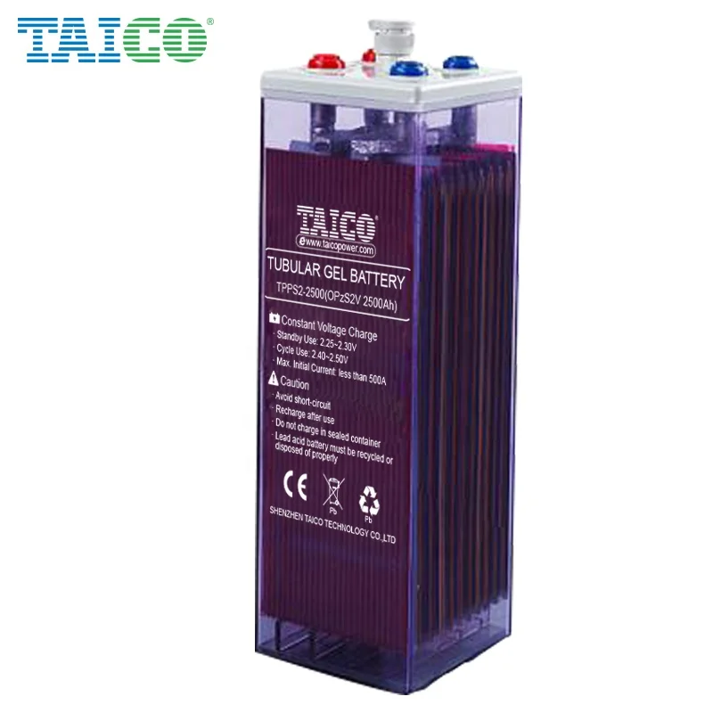 TAICO high capacity batterie opzs 2 v 2000ah for solar energy system