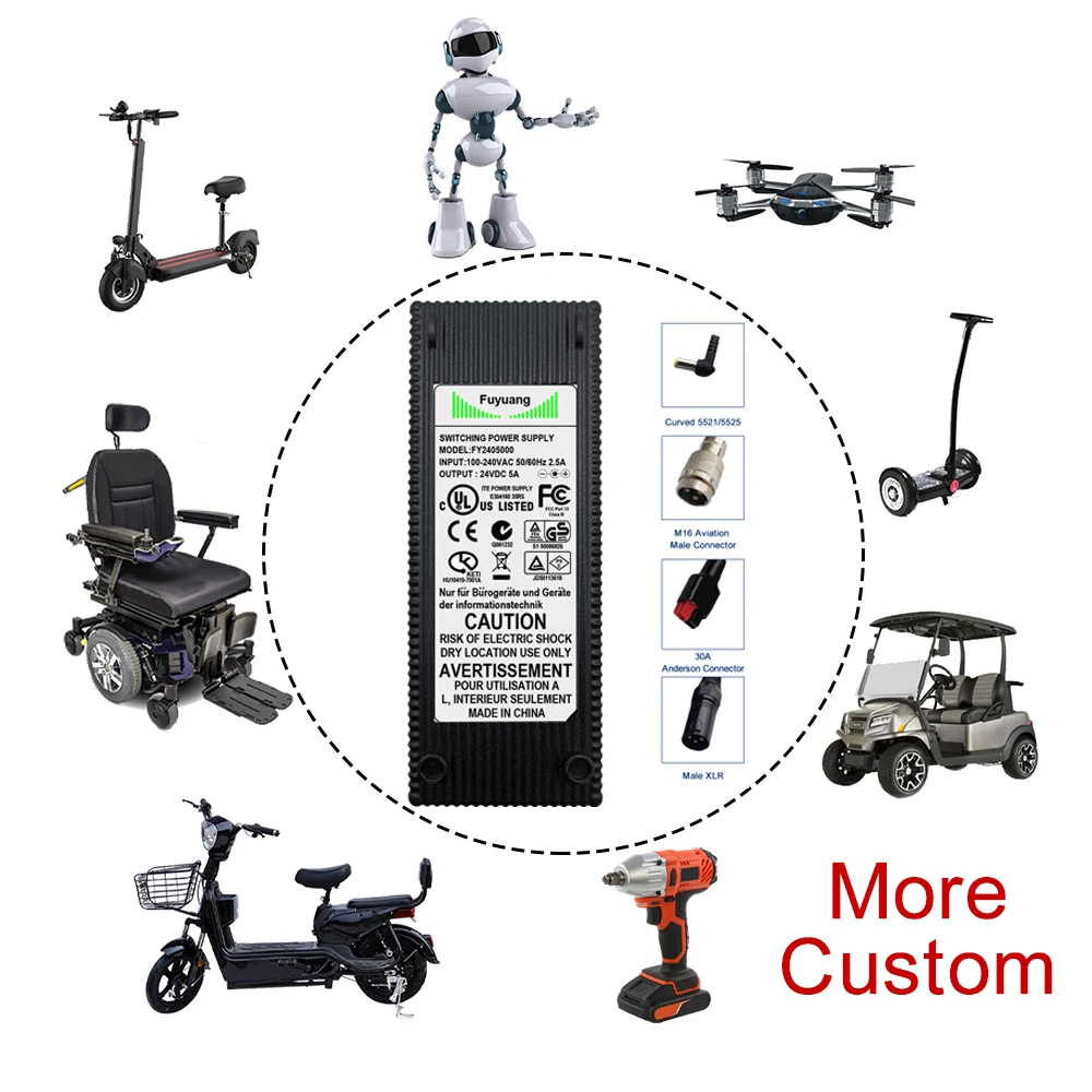 Custom AC/DC Electric Wheelchair Adjustable Bed 24V Power Supply Adapter 29V 2A 3A 4A 5A 6A 7A 10A Power Supply