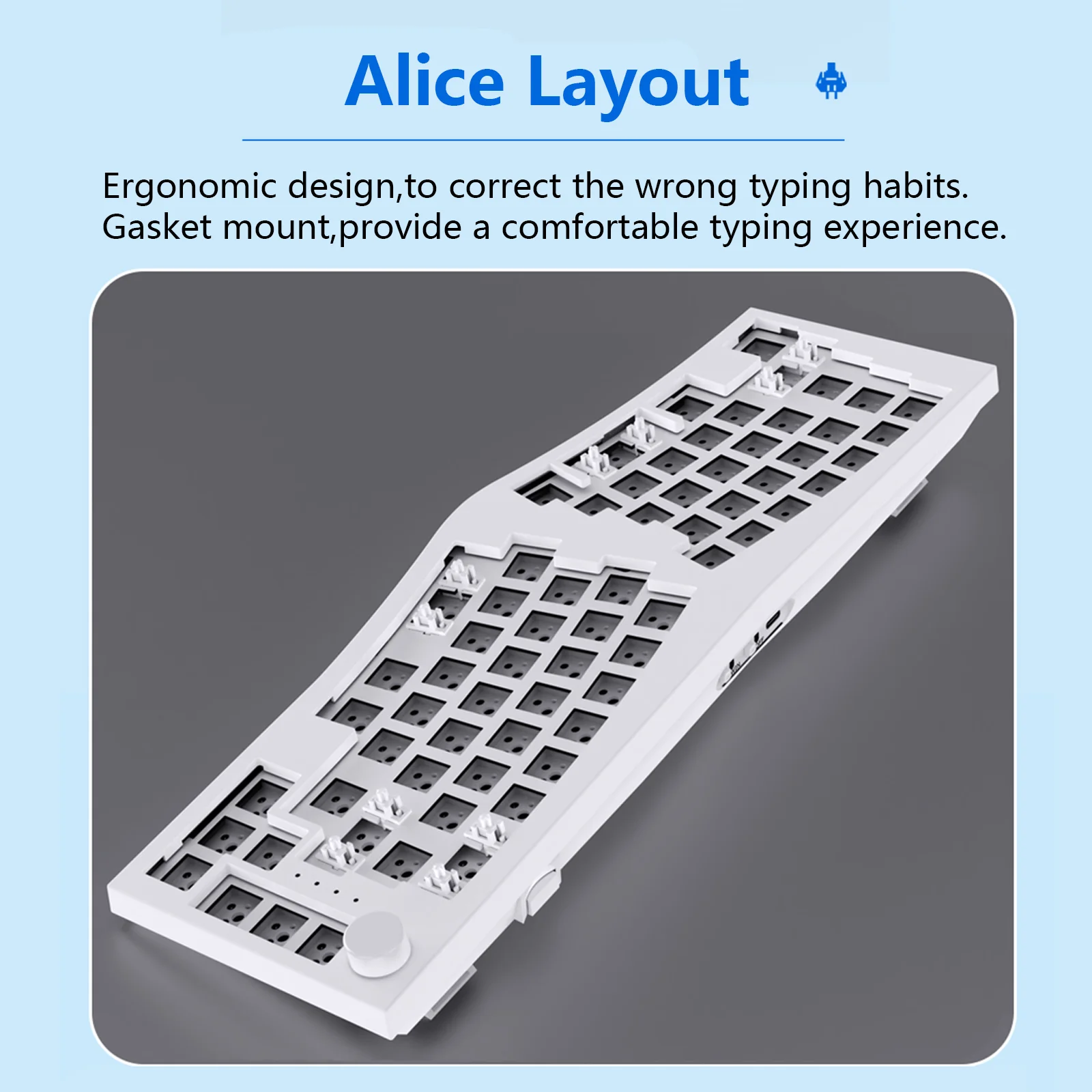 Клавиатура Механическая Feker Alice 80 Alice80 Owlab С Пружинной Прокладкой  - Buy Feker Alice 80,Gasket Mechanical Keyboard,Ergonomics Keyboard ...