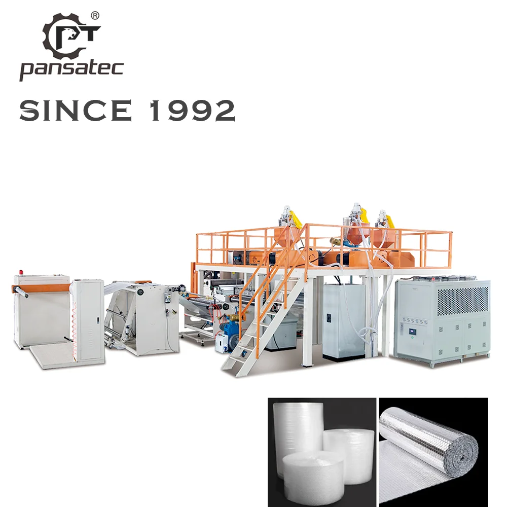 Shanghai Shenxin High Speed Factory Precisely Manufactured Plastic air Bubble Film Wrap Sheet Roll Producing Machine