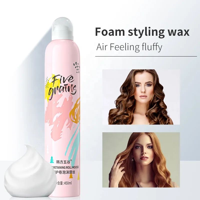 OEM Styling Foam Wax Wool Roll Elastin Curly Hair Moisturize and Fluffy Retaining Roll Mousse
