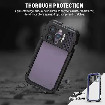 NEEWER Video Rig Cage for iPhone 14 Pro with Cold Shoes Tripod Mount Aluminum Smartphone Video Rig Mobile Phone Stabilizer product image