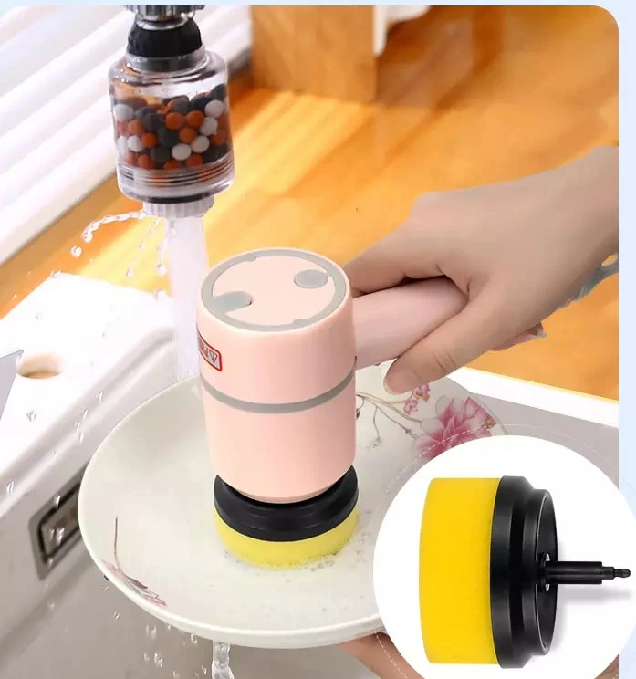 Hot Sale Waterproof Silent Magic  Replaceable 2 Brush Heads Electric Cleaning Brush