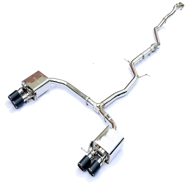 Hot Racing car Catback muffler tips Exhaust System  a4 B9 For Audi a4 b8