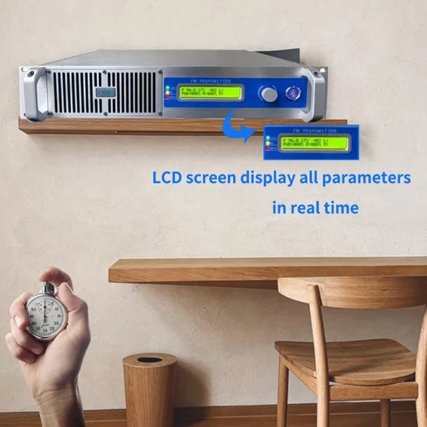 YXHT-1, 1000W FM Broadcast Transmitter, 50KM Long Distance Transmission 1KW Stereo Radio Station Broadcast Equipment