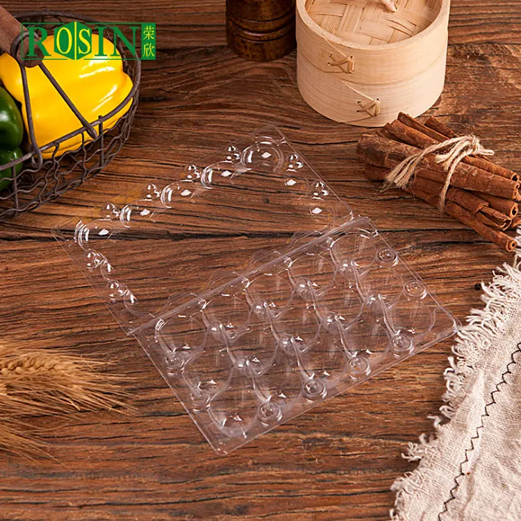 Customized Disposable Transparent 24 Compartment Plastic Blister Egg Tray for Quail Egg China Tray Molds with Chicken Duck Egg