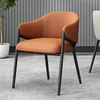 Orange leather chair