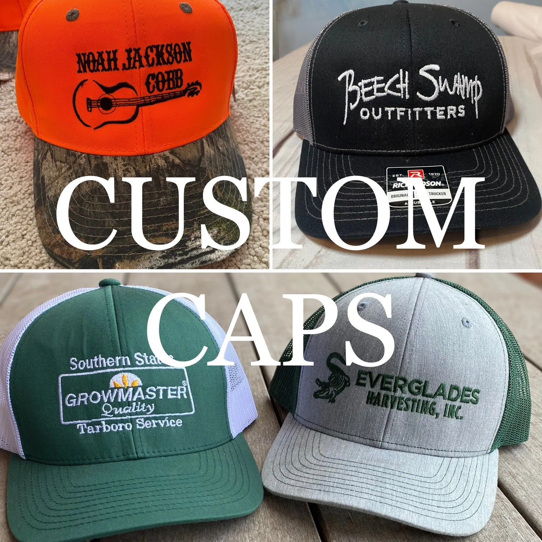 Trucker Hat Cap Yupoong Custom Embroidery Leather Patch Camo Hat ...