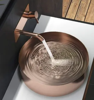 round brushed gold matt black gunmetal grey stainless steel handmade washbasin bowl sinks