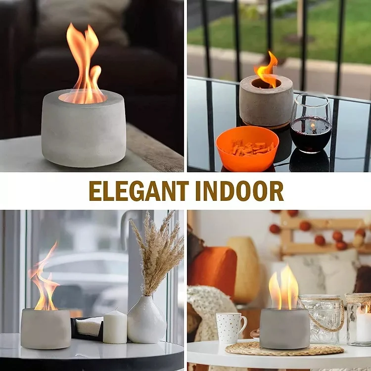 Premium Indoor Portable Fire Bowl Round Tabletop Bio Ethanol Burner