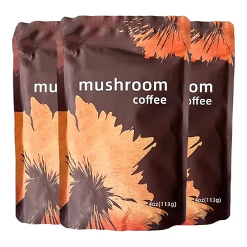 OEM Private Label Healthy Herbal Black Instant Mushroom Coffee Extract Powder Organic Lions Mane Mushroom Coffee