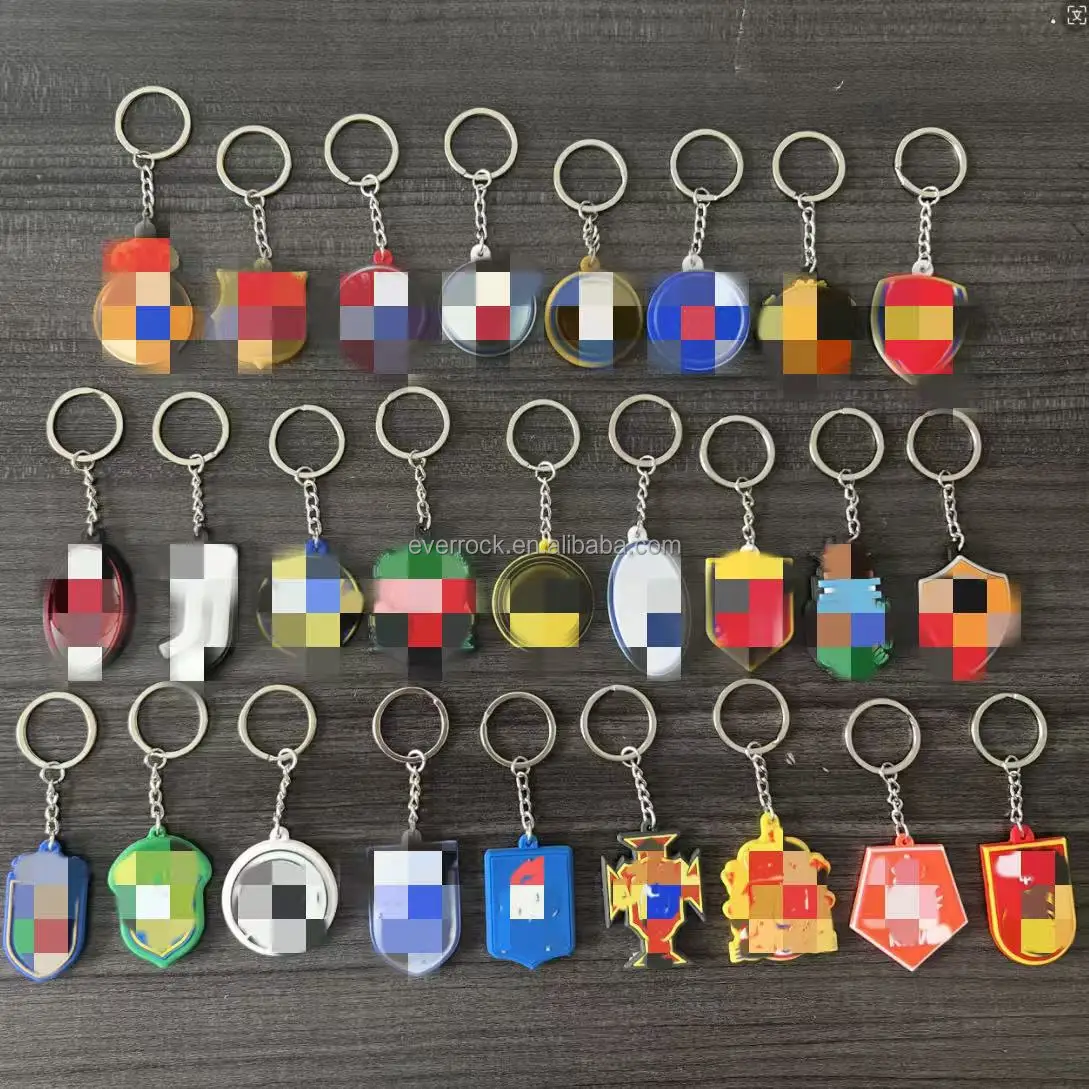European Keychain RTS European Football Team Keychain - PVC Rubber Keyring for Fans ...