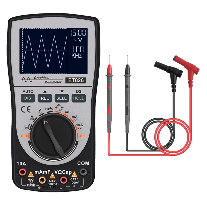 Cleqee C520 Bandwidth 20Mhz Sampling Data 50M with Probe USB Cable Dual Channel PC Virtual Digital Handheld Oscilloscope