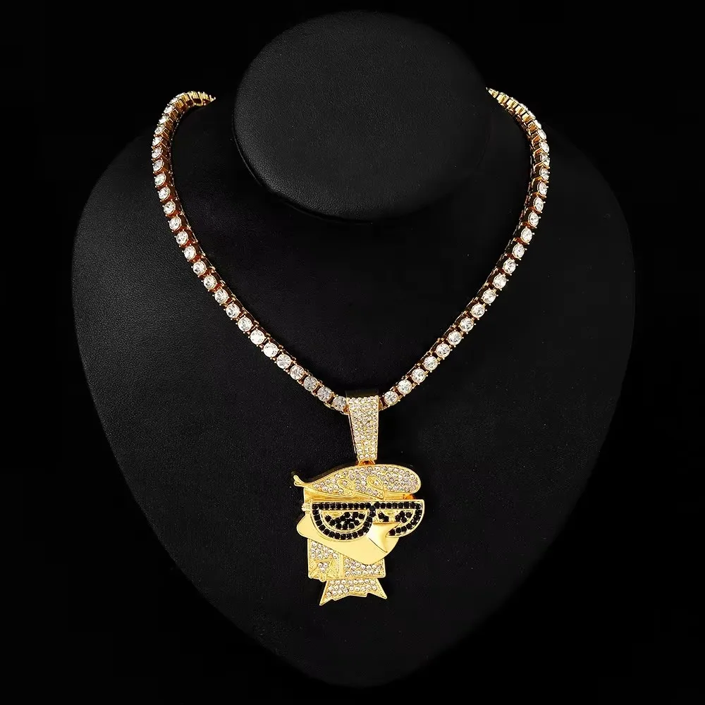 New Style Iced Out 5mm Tennis Chain Hip Hop Rhinestone and Alloy