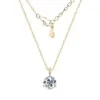 Moissanite+GRA Certificate-3 Claw-Gold
