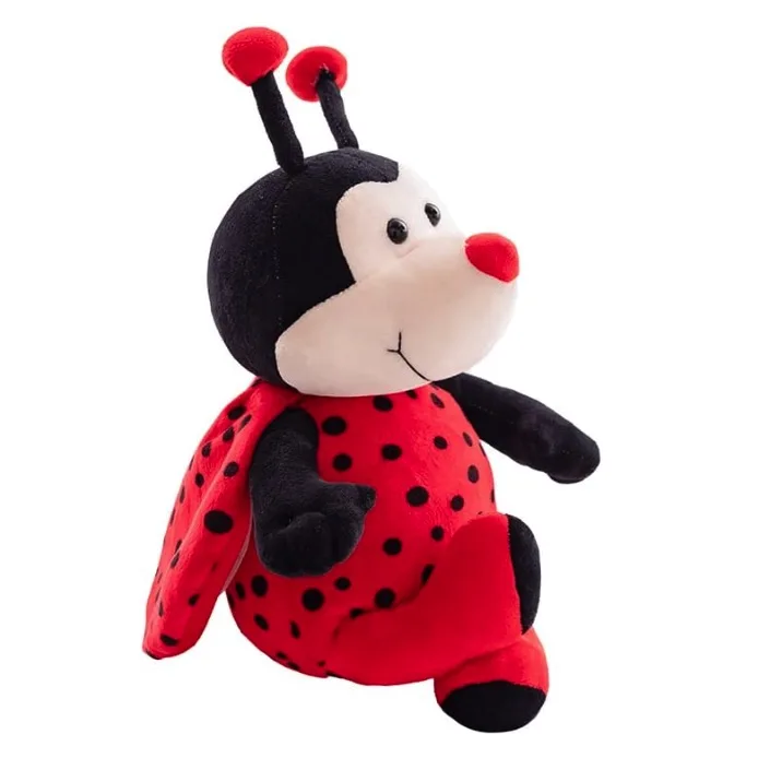Cuddly Ladybug Plush Stuffed Toy Insect Ladybird Soft Toys Stuffed Ladybird Beetle Plushies Animal with Wings