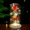 Anello magico in silicone con farfalla rossa, diamante fiocco di neve, luce calda-g