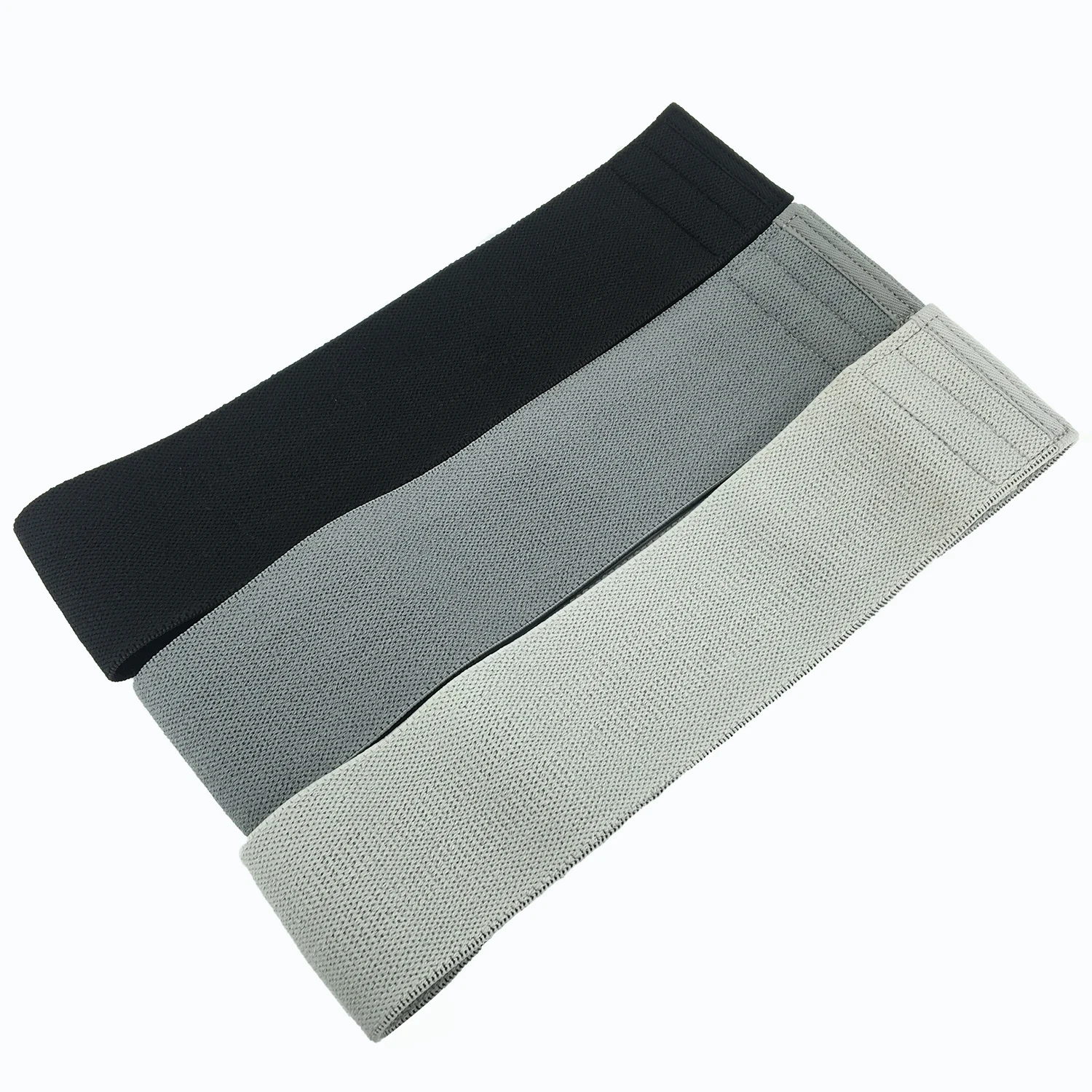 Stock Color Fabric Exercise Band Rubber Resistance Booty Band Fitness Loop Band Set
