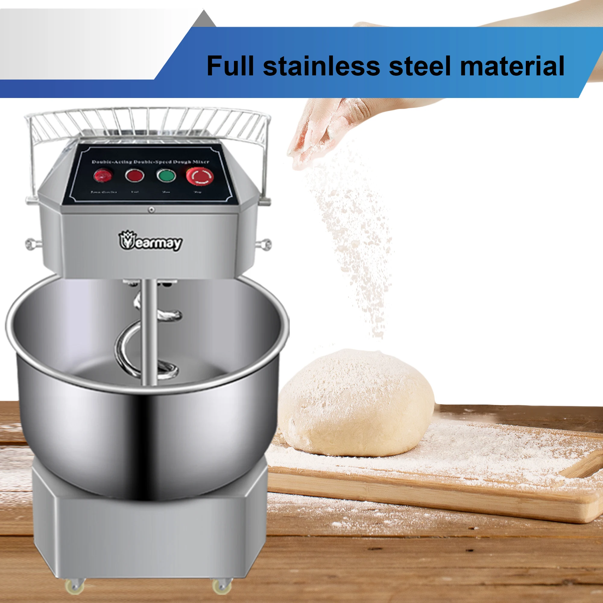 22kg Hs 60l Big Automatic Industrial Bread Dough Spiral Mixer Machine