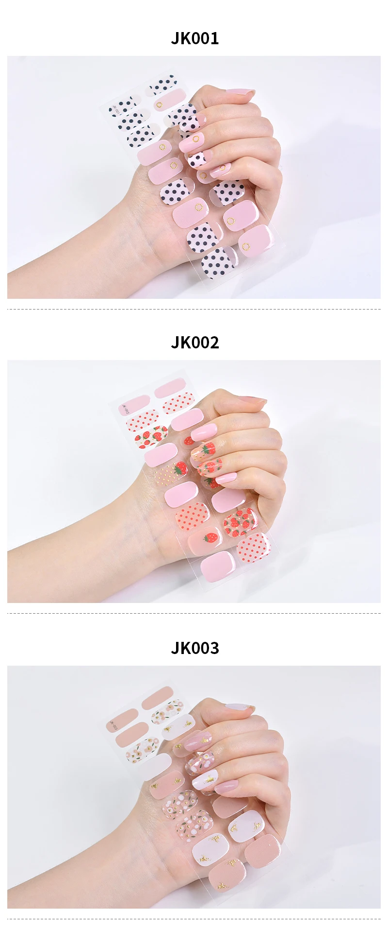 Mobray Uv Lamp Semi Cured Gel Nail Stickers Nontoxic Long Lasting