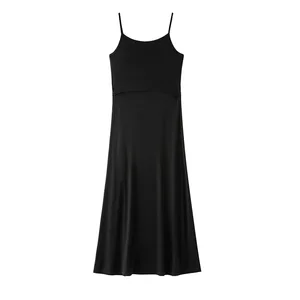 Wholesale Breastfeeding Midlength Dresses Sleeveless Strapless Modal slip Dresses