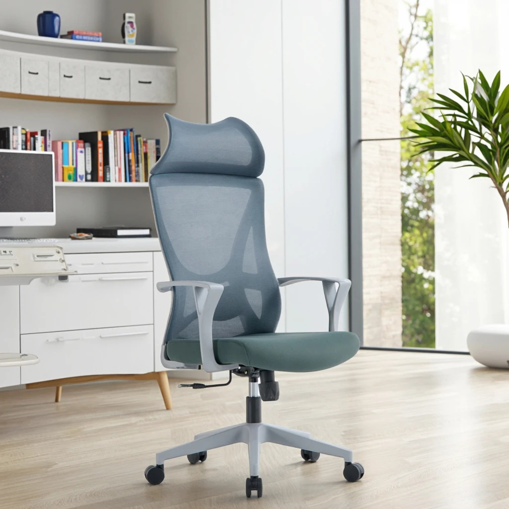 Ergonomic Wingback Design Chair Butterfly Frame Ventilated Backrest High Resilience Foam Office Function 6
