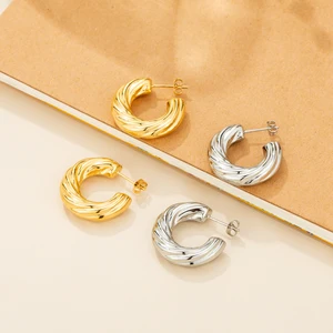 Minimalist Stainless Steel Stud Earrings Wholesale Trendy Hypoallergenic Daily Wear Jewelry