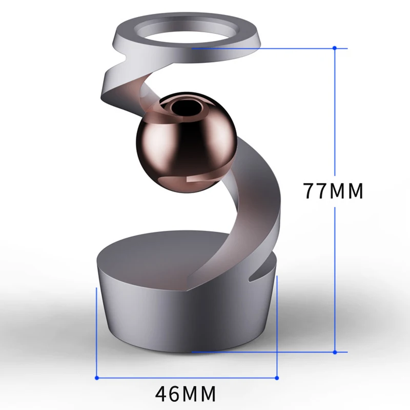 Metal Tabletop Floating Gyro Gravity Defying Kinetic Desk Toy Suspended Gyroscope Fidget Spinners for Adults Kids Gifts