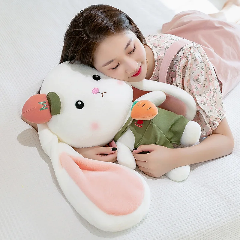 Loopin Rabit Colorful Vegetable Green Pink Couple Bunny Doll Bow Tie Long Eared ...