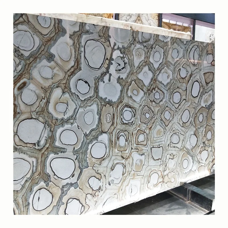 Exotic Brazilian Roma Imperiale Blue Quartzite Granite Slab for Kitchen Island Counter Top Decoration