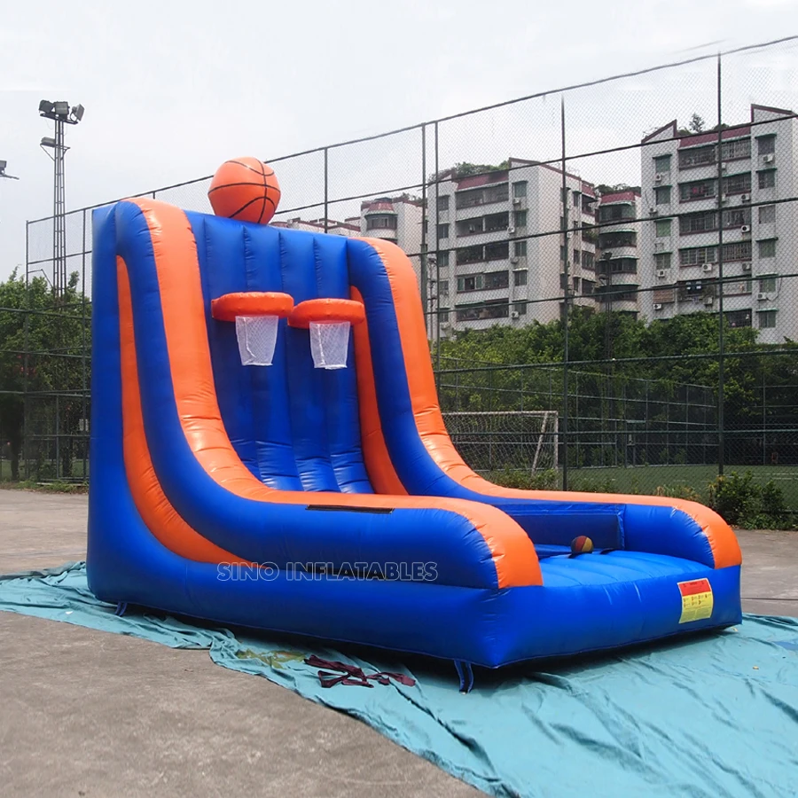 Custom made sport game inflatable double basketball shooting for kids N adults