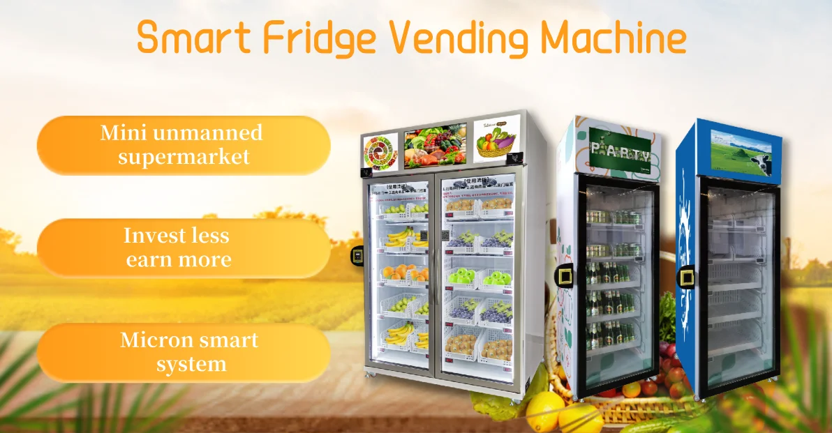 Micron Smart Fridge Vending Freezer Fruit Wine Grab N Go Refrigerator ...