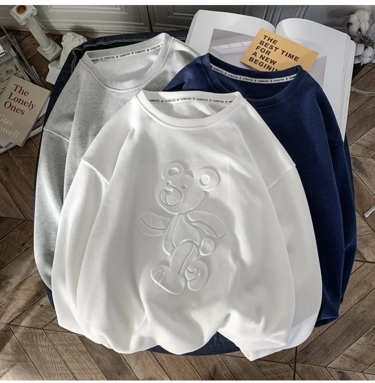 Cotton Plain Custom Crewneck Pullover Printing Logo Hooded Plus Size ...