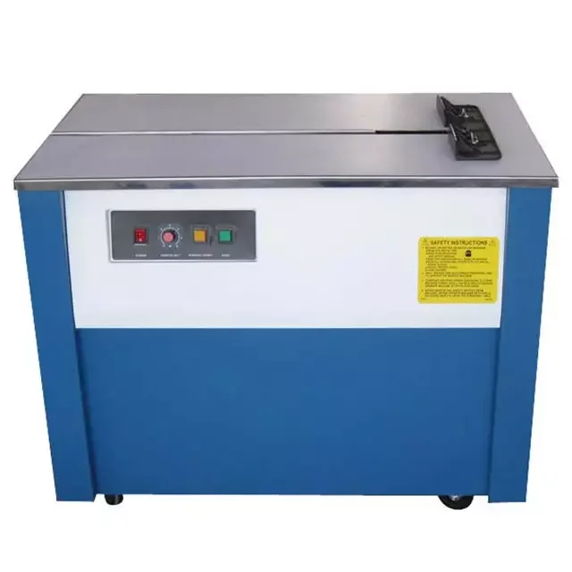 Semi automatic belt strapping machine for carton strapping Band Box Case box packing machine
