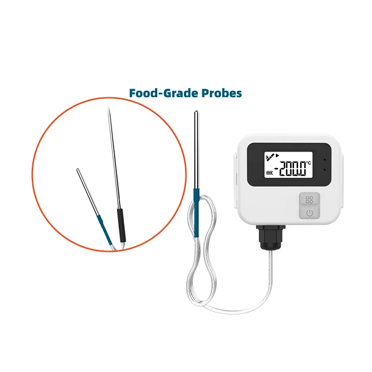 Ble Temp Sensors Data Logger Temperature Recorder Bluetooth IoT Industrial Small Smart Rtd Pt100 Temperature Sensor for Boxes