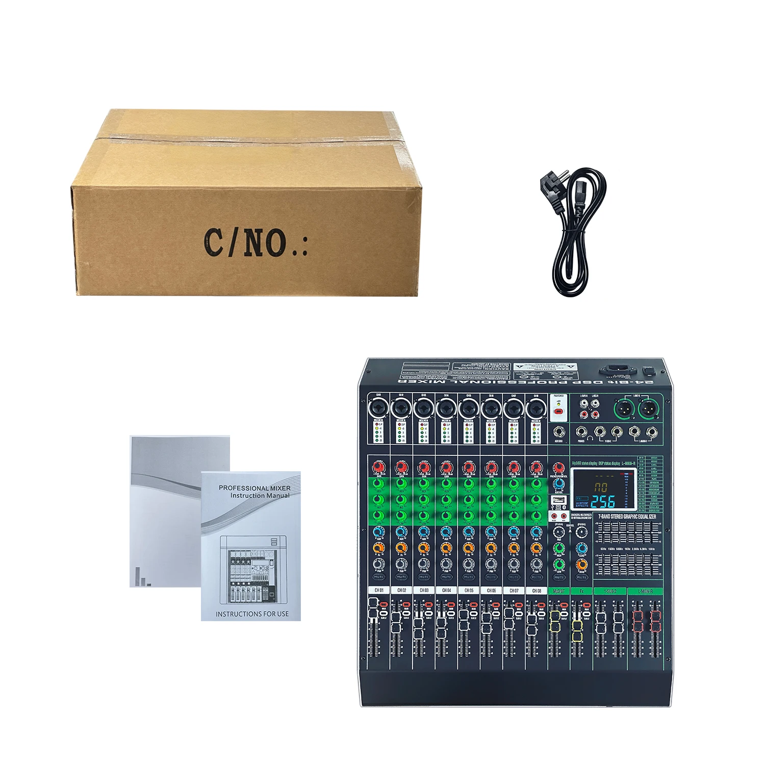 Behringer X32 256 Dsp Effects 8-channel Dj Mixer Console With Oem