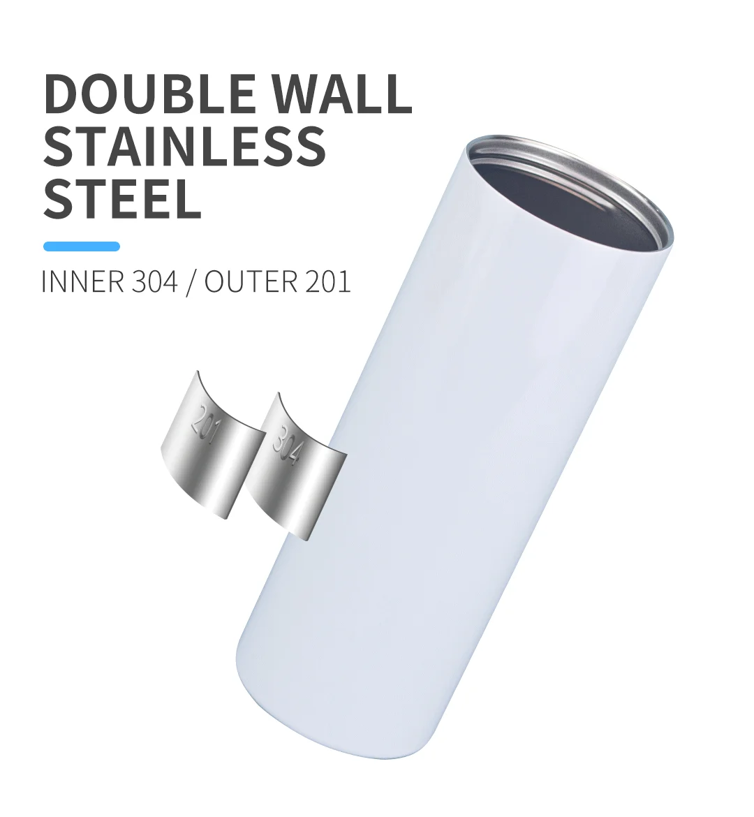 Duo - Borraccia in acciaio inox da 700 ml o 1 l, con cannuccia
