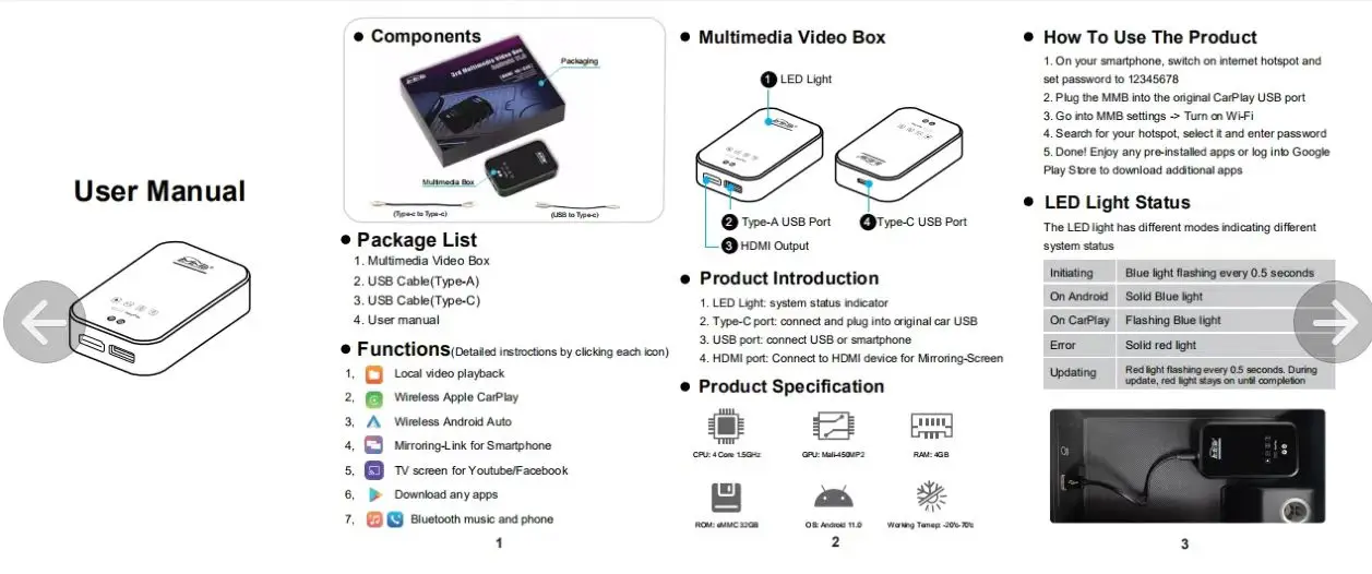 MMB Box: Android 11 CarPlay AI Box for Audi - Wireless CarPlay Integration