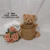 Seau tressé moyen ours collier 38cm