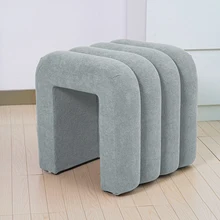 Furniture Nordic Style Foot Stool Dressing Room Furniture Pouf Ottoman Square Ottoman Stool