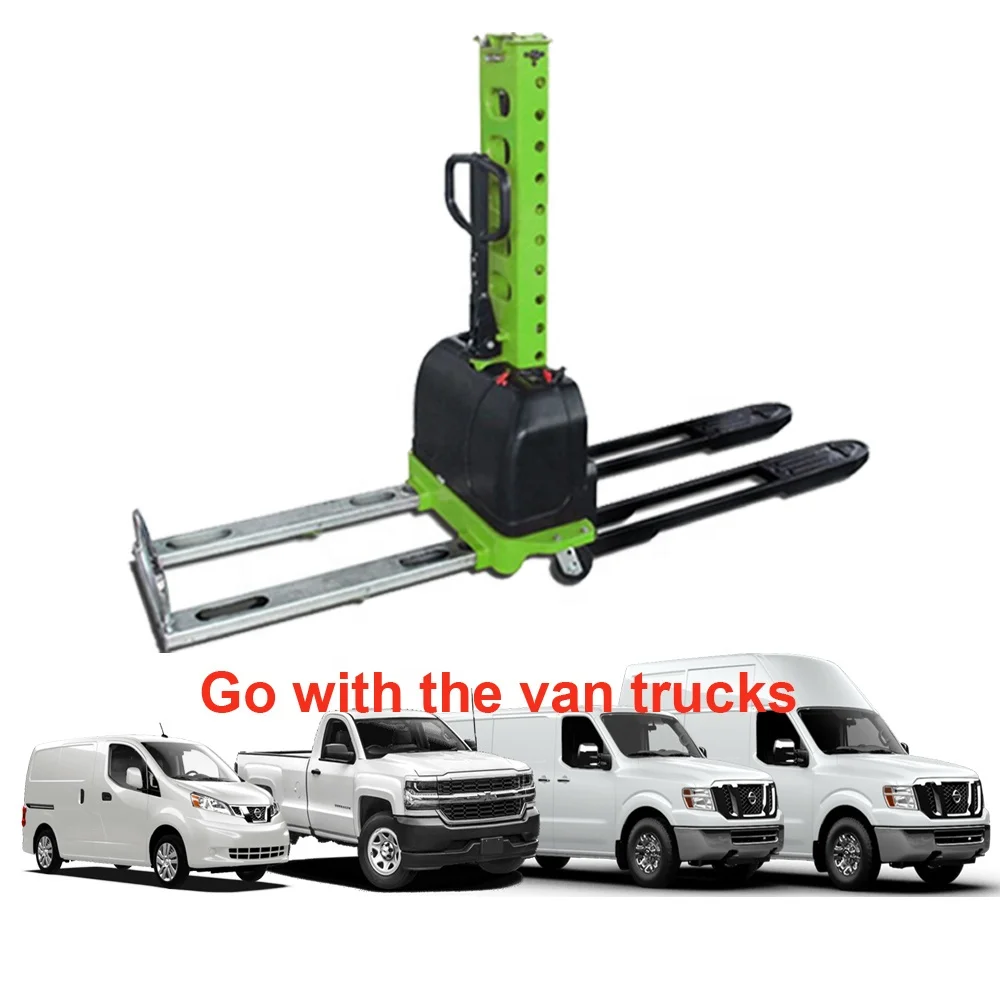 500kg Load Capacity Self Loading Stacker Fork Lift