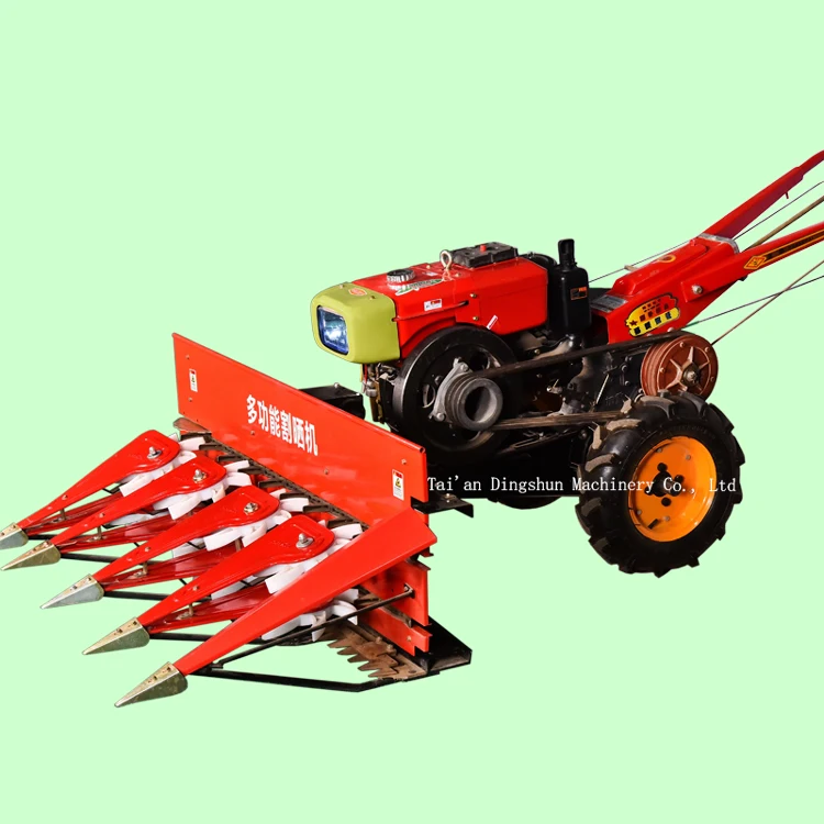 Rice and Corn Silage Harvester Mini Soybean Grass Seed Cumin Sesame Cutting Harvesting Machine Hand Tractor Chili  Harvester