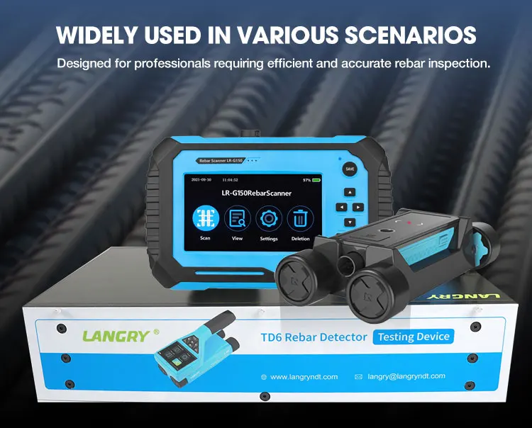 Steel Rebar Scanning Reinforced Bar Locator Test Steel Bar Rebar Gauge ...