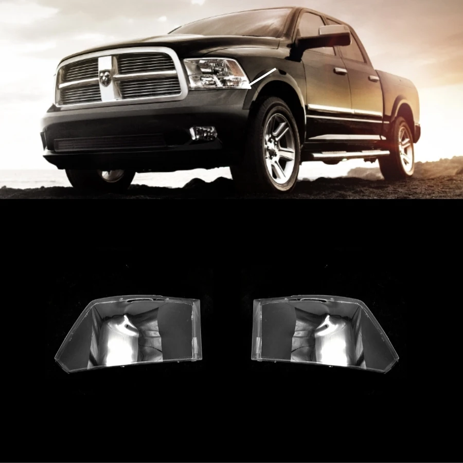 Tiypeor Left and Side Headlight Headlamp Clear Transparent Lens Cover For Dodge RAM 2012 - 2017 Exterior Protect