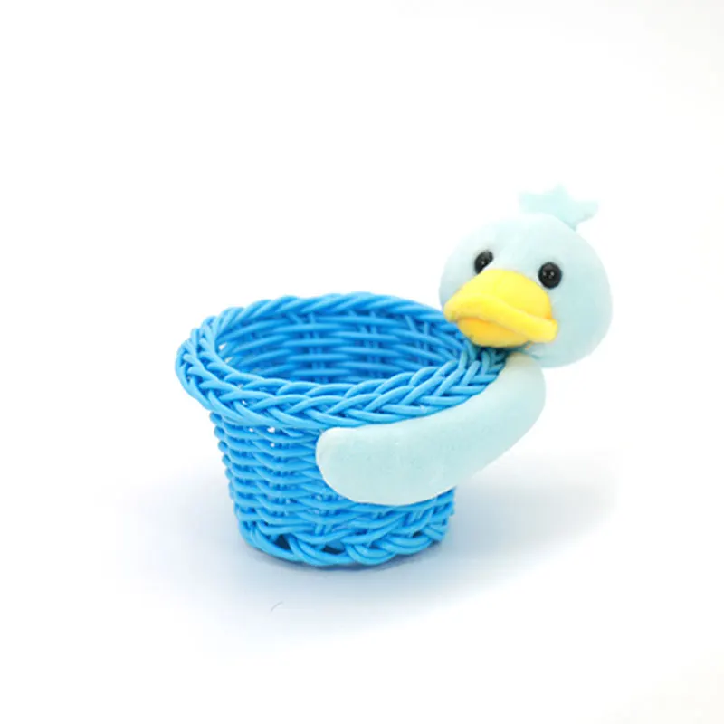 blue stuffed duck