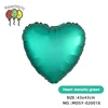 Cuore verde metallizzato